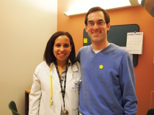 my doctor and I after the good news
